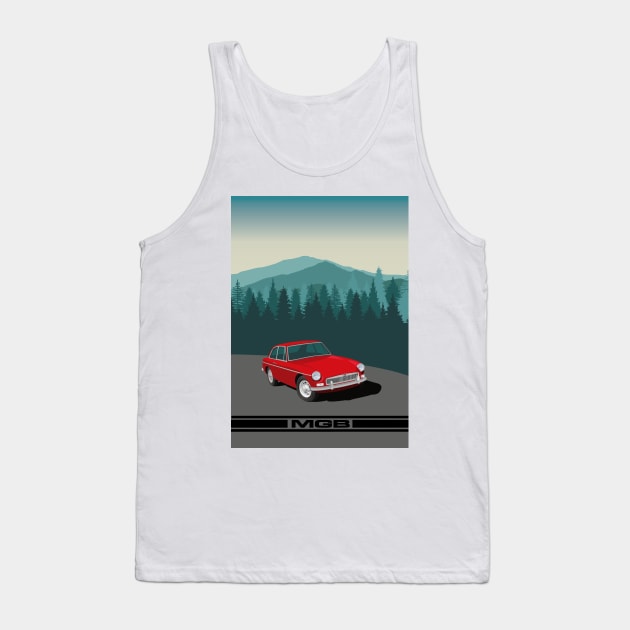 MGB GT Post-Card Style Poster Tank Top by NickShirrell